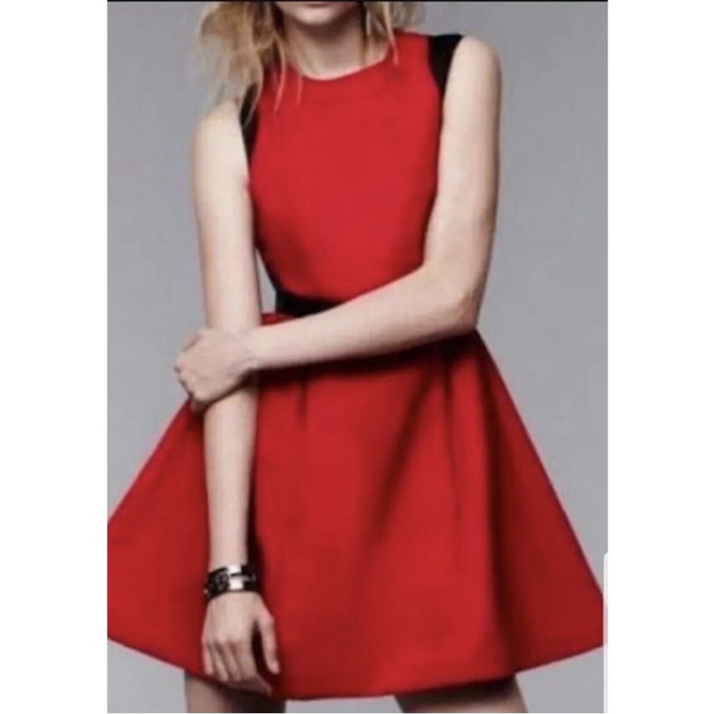 Prabal Gurung for Target Red Sleeveless Dress Black Accents Size 14 - Picture 2 of 16